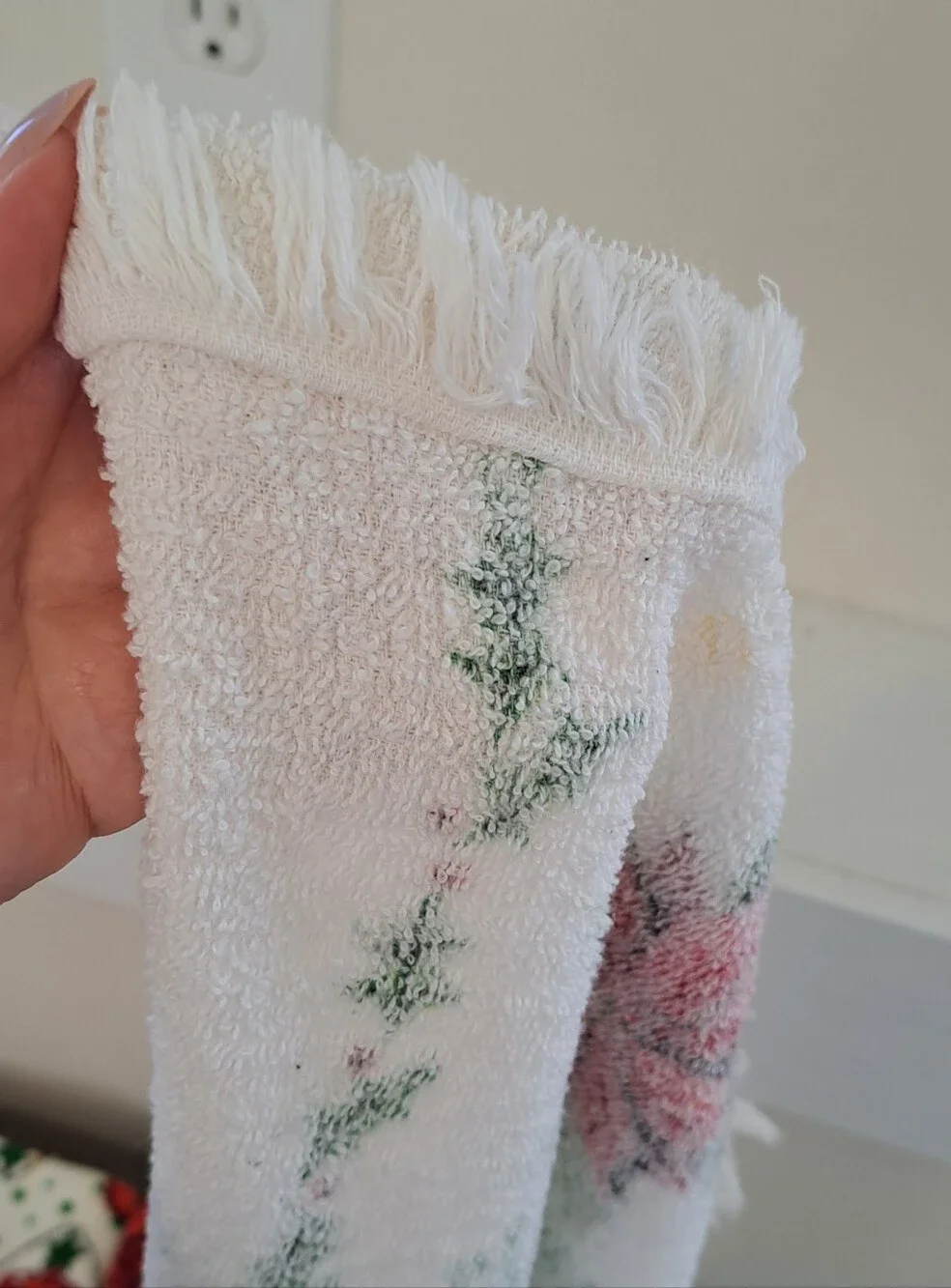 Vtg. 90s Grannycore Butter Mom Gottagecore Christmas Kitchen Linen Bundle 7 Pc.
